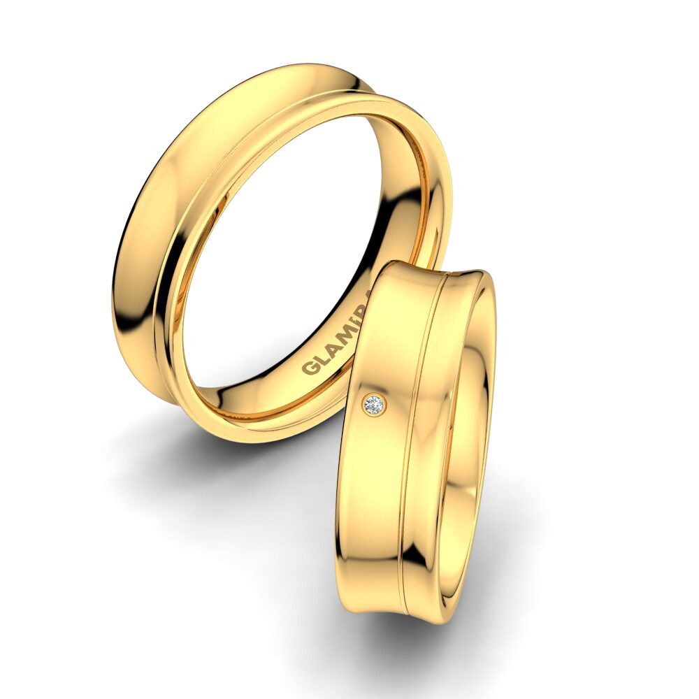 Diamante Anillo de boda Pretty Life 6 mm