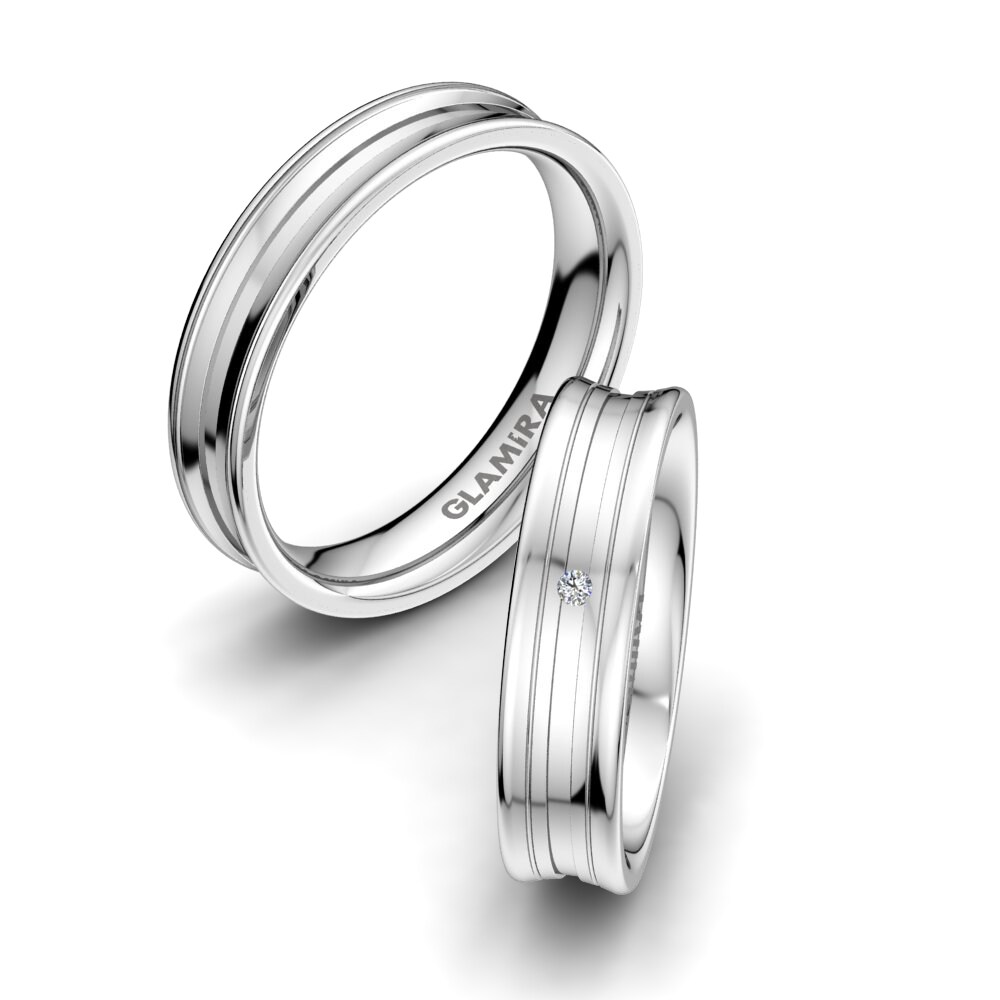 Diamante Anillo de boda Elegant Destiny 5 mm
