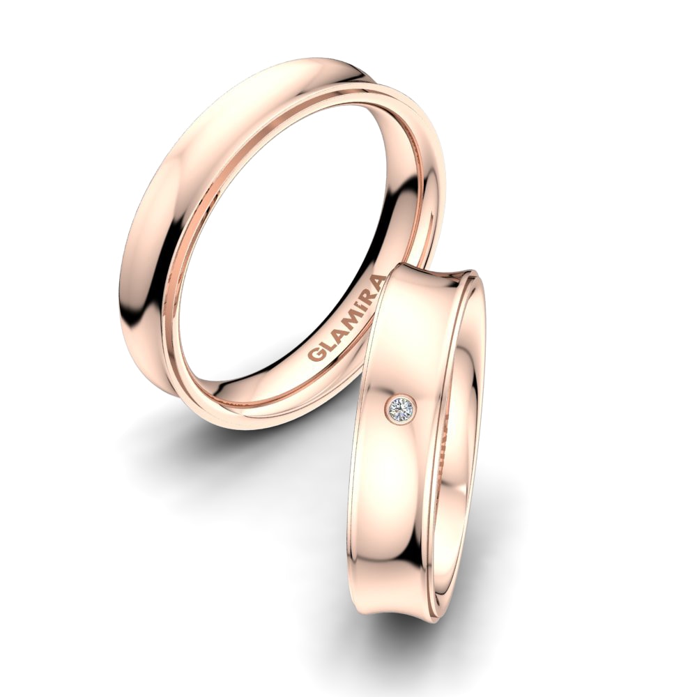 Diamante Anillo de boda Alluring Tear 5 mm
