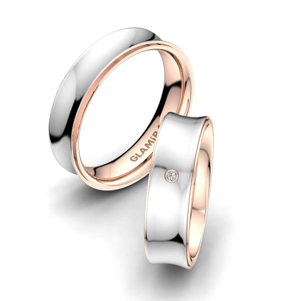 Diamante Anillo de boda Alluring Tear 6 mm