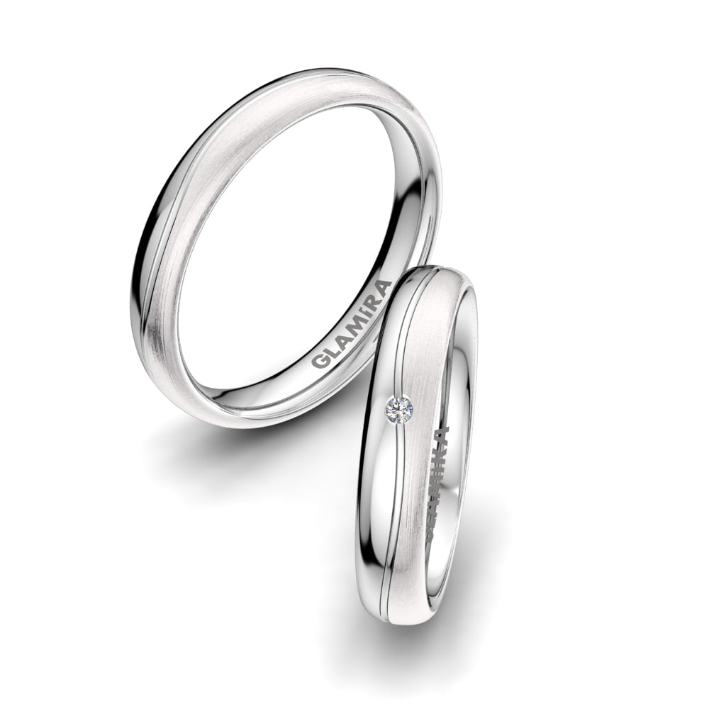 Without Stone Wedding Ring Unique Promise 4 mm