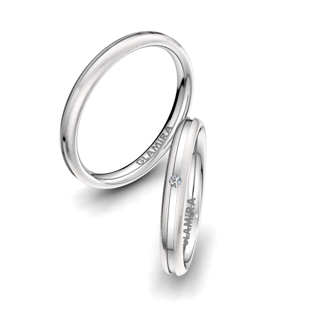 Diamante Anillo de boda Pure Love 3 mm
