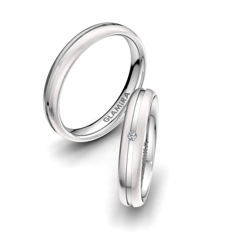Diamante Anillo de boda Pure Love 4 mm