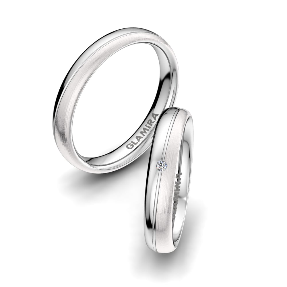 Diamante Anillo de boda Bright Morning 4 mm