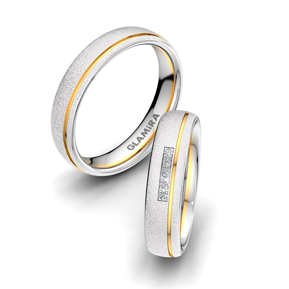 18K Wit & Geel Goud Trouwring Alluring Hope 5mm