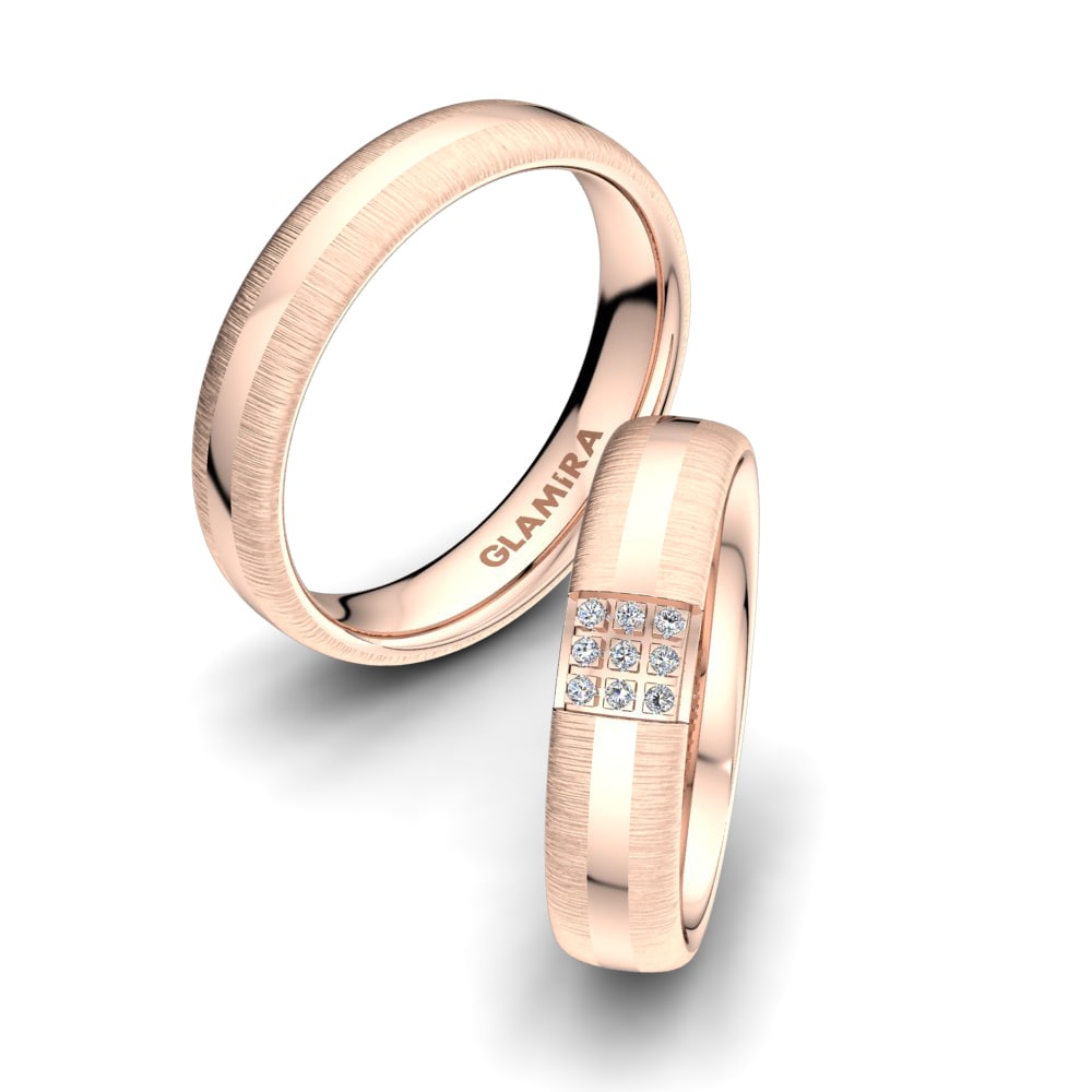 14k Rose Gold Wedding Ring Pretty Gift 5 mm