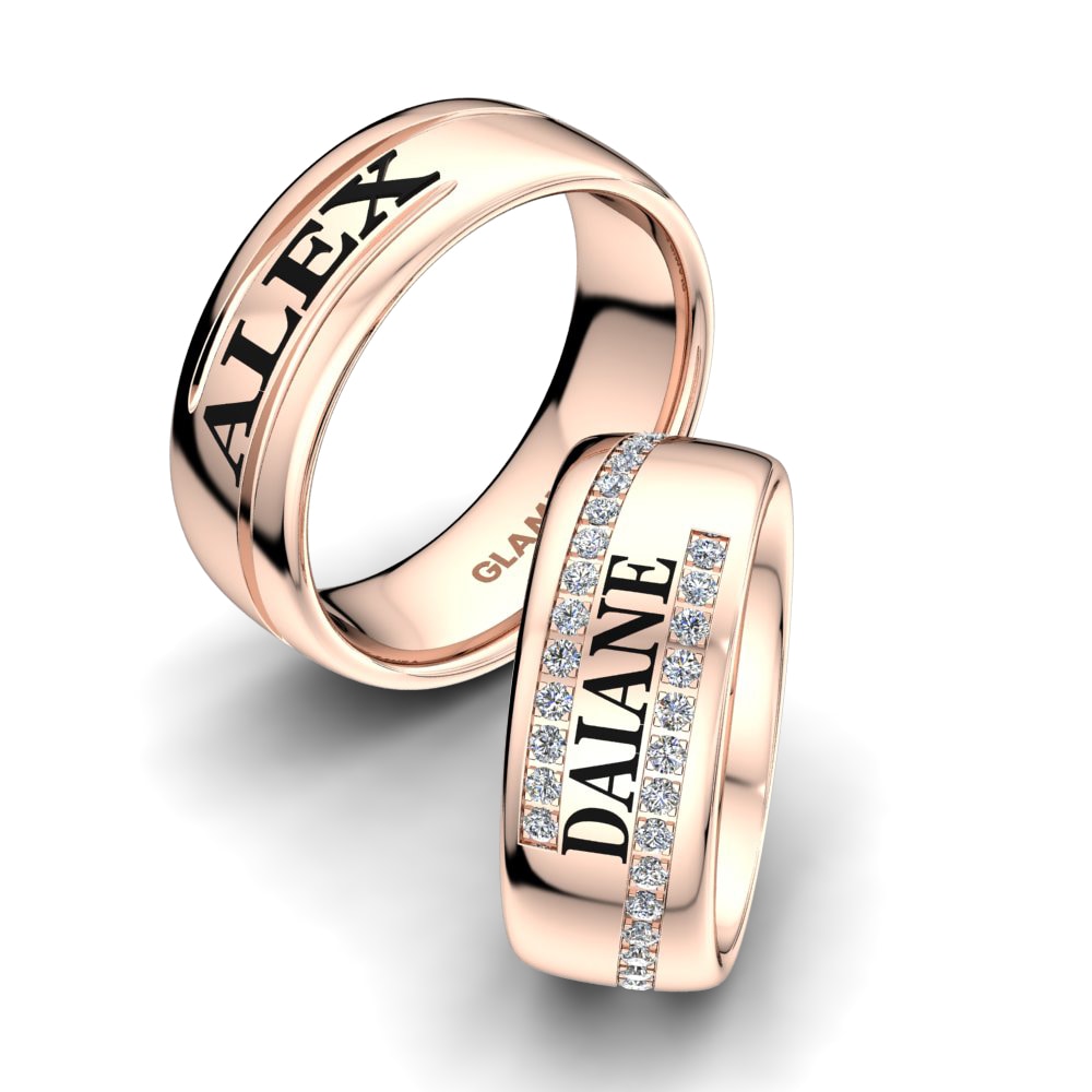 18ct Rose Gold Lab Grown Diamond Private Ring 8mm