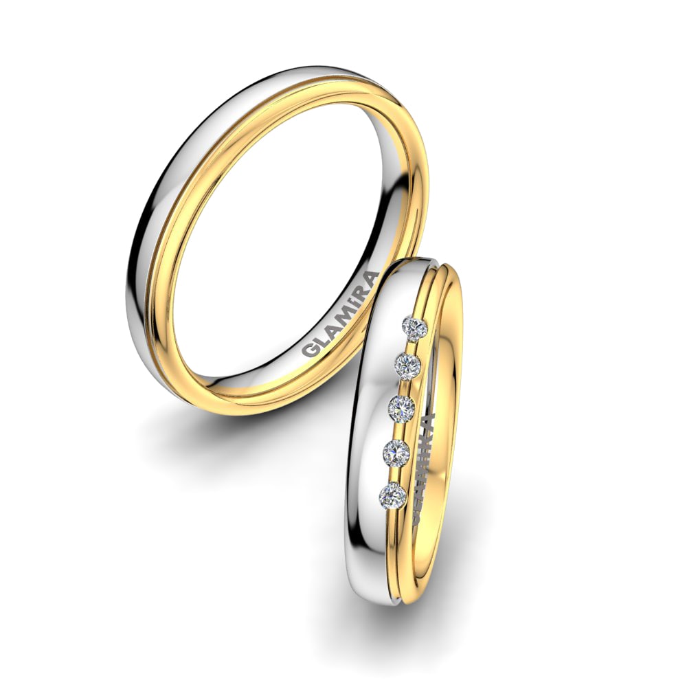 Anillo de boda Immortal Spell 18k Oro Blanco & Amarillo