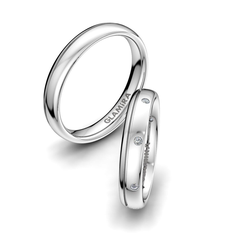 18K Wit Goud Trouwring Bright Flash