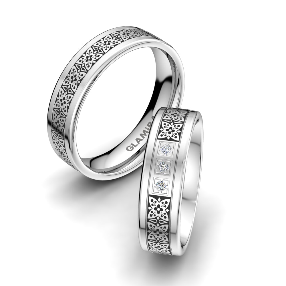 Without Stone Wedding Ring Ornate Butterfly 6 mm