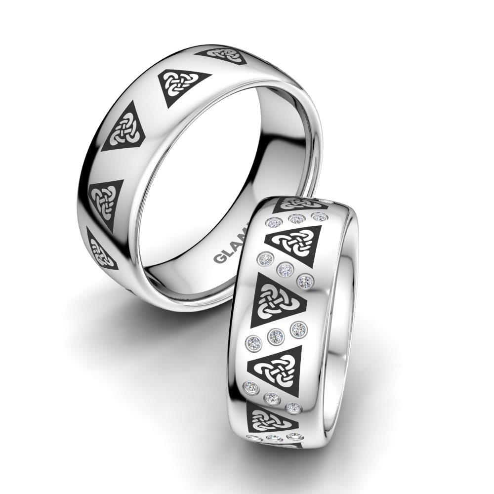 950 Platinum Wedding Ring Mystic Soft 8 mm