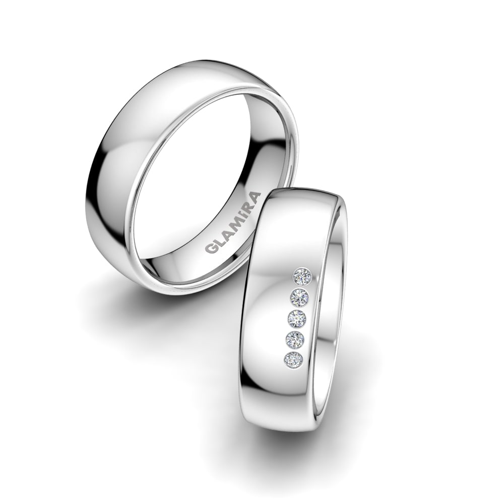 9k White Gold Wedding Ring Classic Way