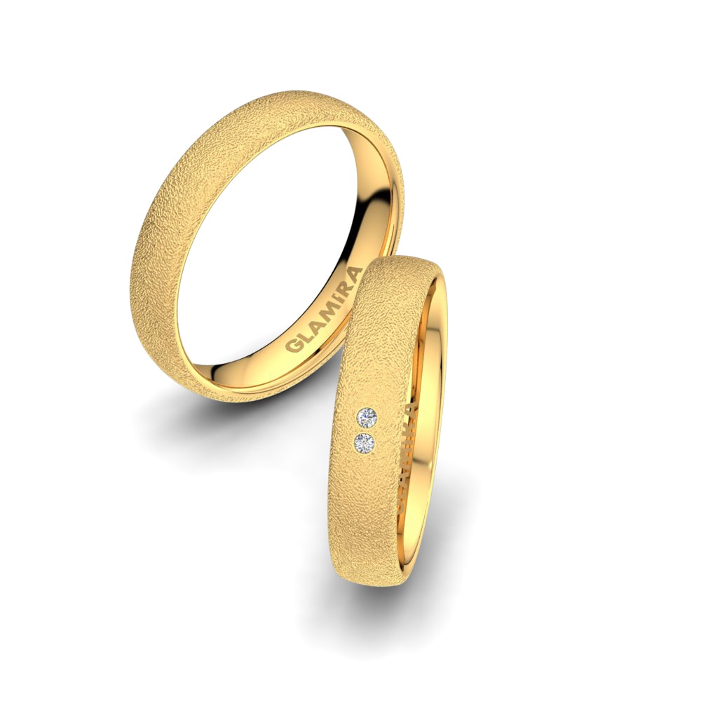 9k Yellow Gold Wedding Ring Classic Gaze 4mm
