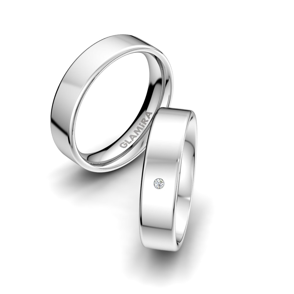 Diamante cultivado en laboratorio Anillo de boda Classic Step 5mm