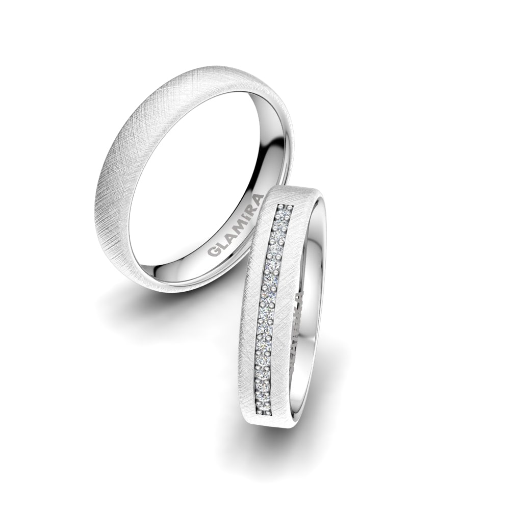 Classic Wedding Rings Classic Expression 4 mm 585 White Gold Diamond