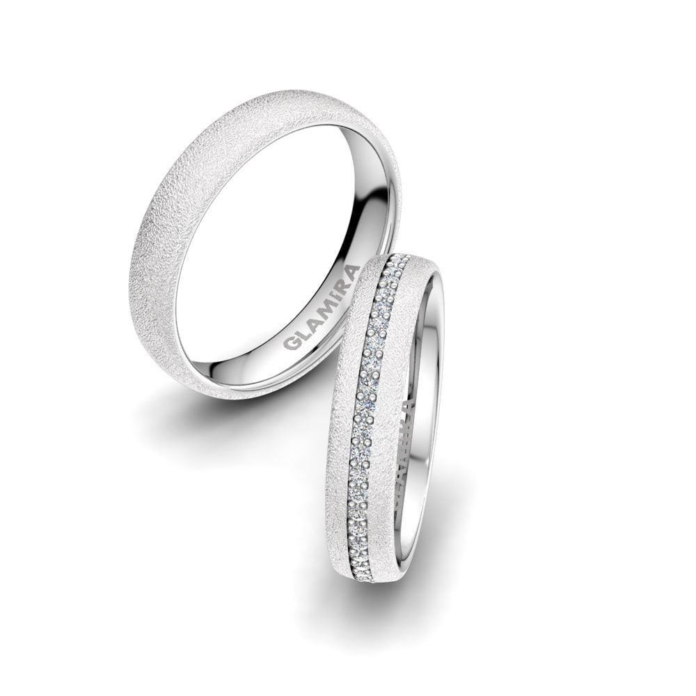 White Silver Wedding Ring Classic Choice 4 mm