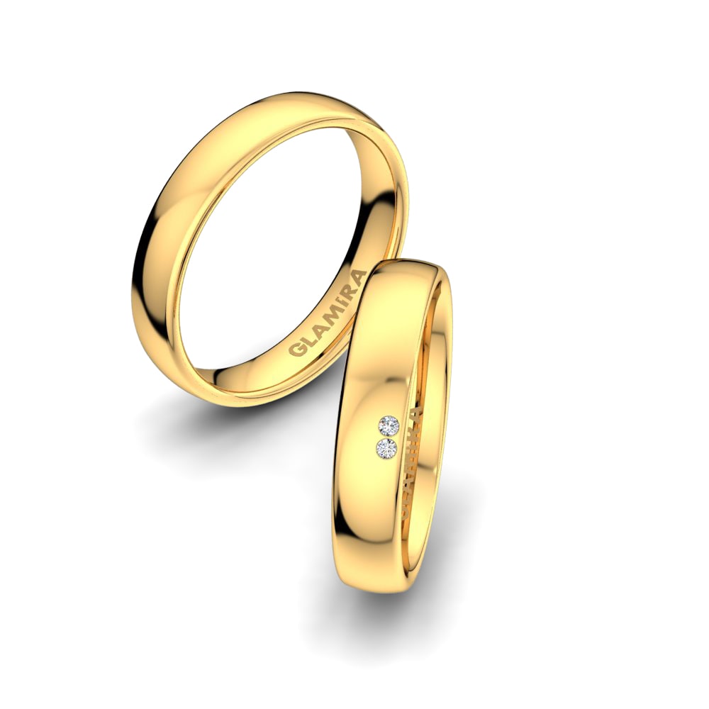 Classic Wedding Rings Classic Day 4 mm 585 Yellow Gold Diamond
