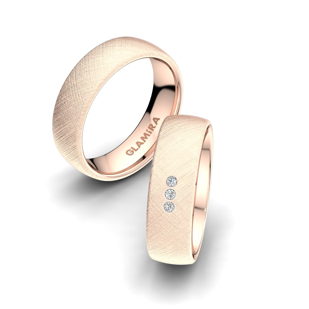 14k Oro Rosa Anillo de boda Classic Style