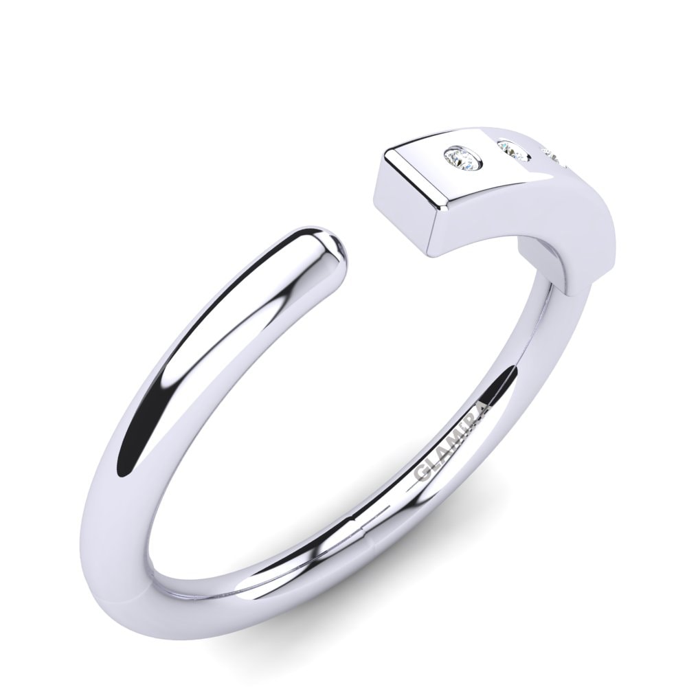 950 Palladium Diamond Knuckle Ring Gallice