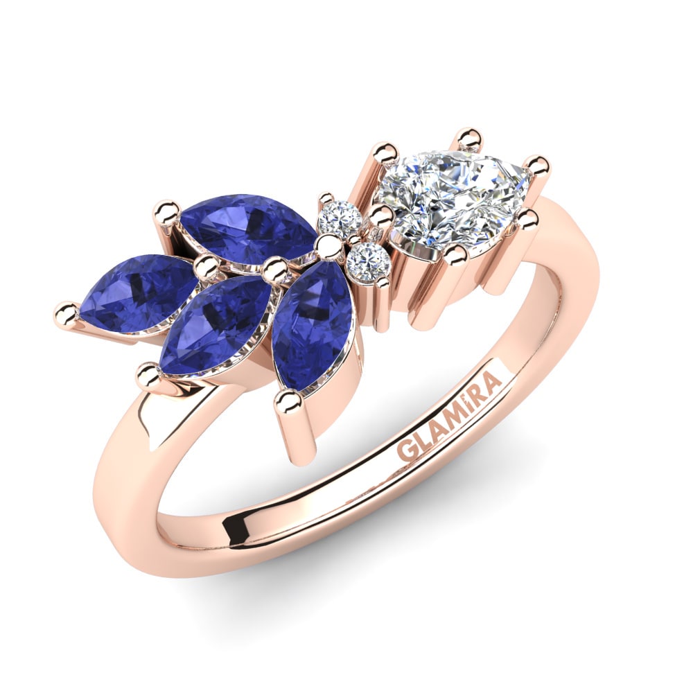 14ct Rose Gold Tanzanite Ring Germana