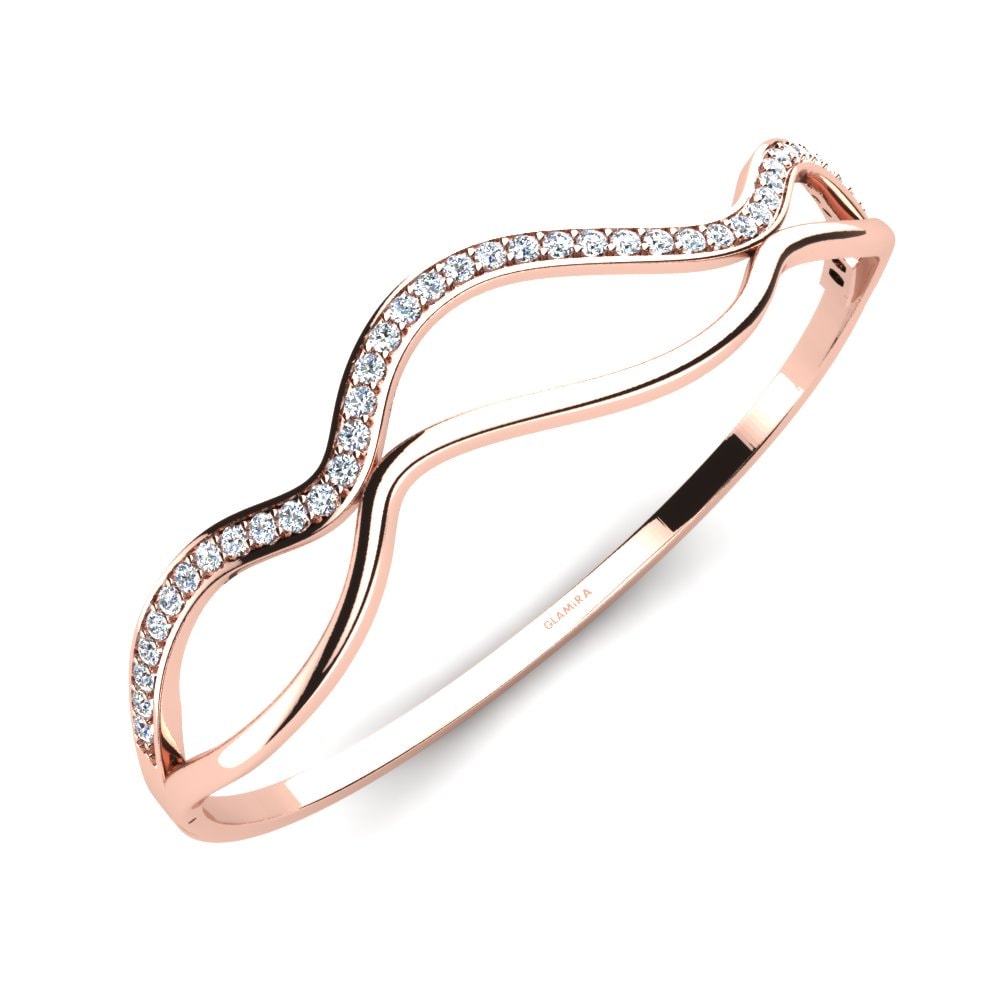 Rotgold 585 Labor-gezüchteter Diamant Damen armreif Liatris