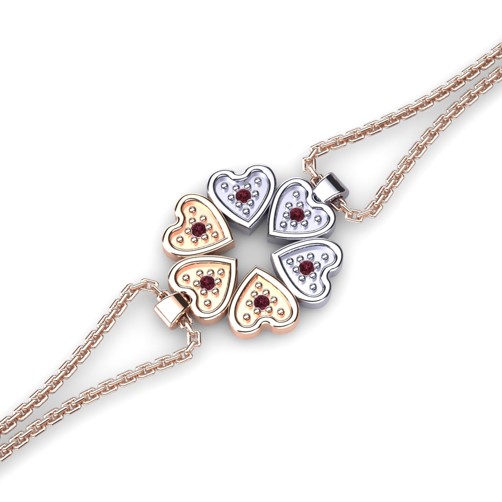 Granaat Dames Armband Huzal