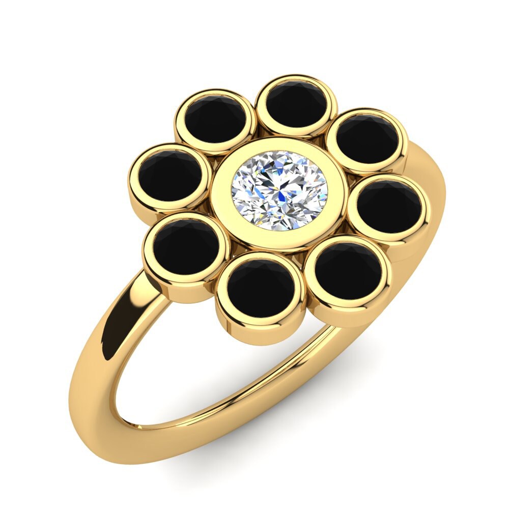 Onyx Noir Bague pour enfant Rainbo