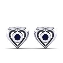 Heart Sapphire Kids Earrings