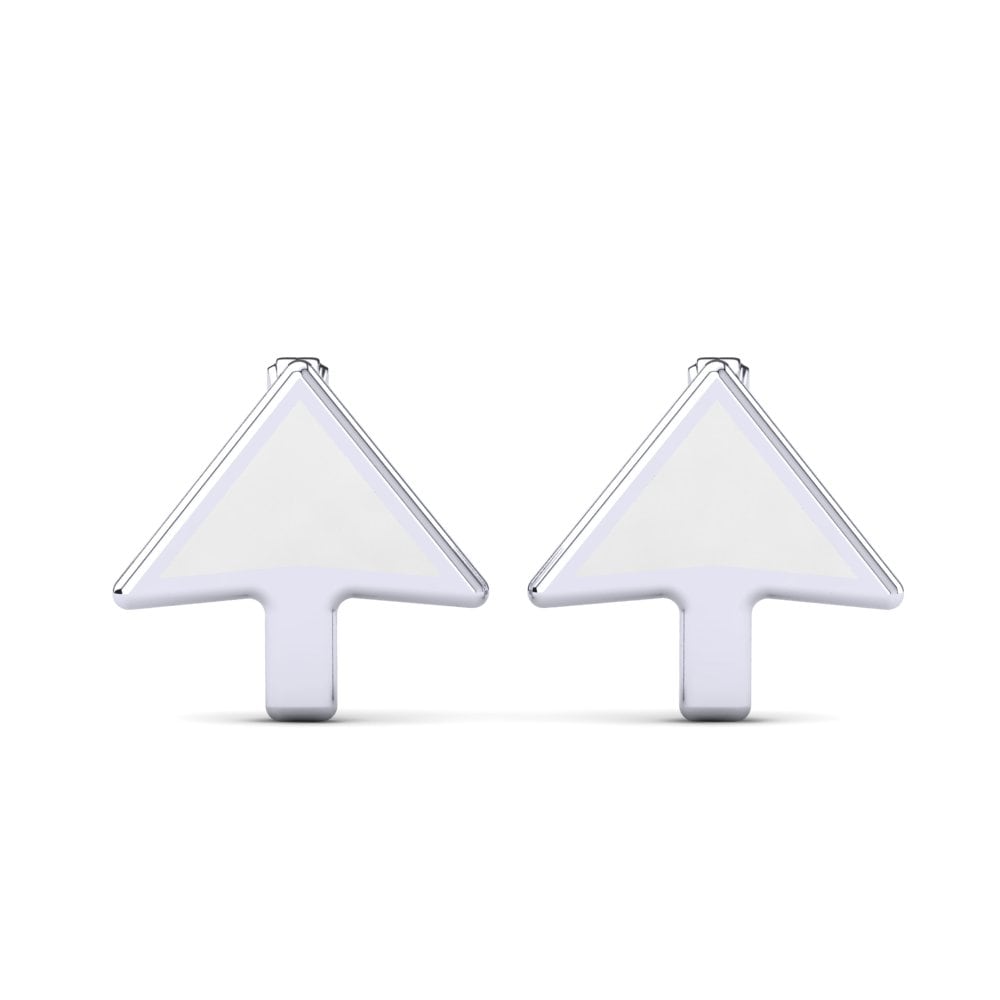 White Silver Kid's Earring Aloft