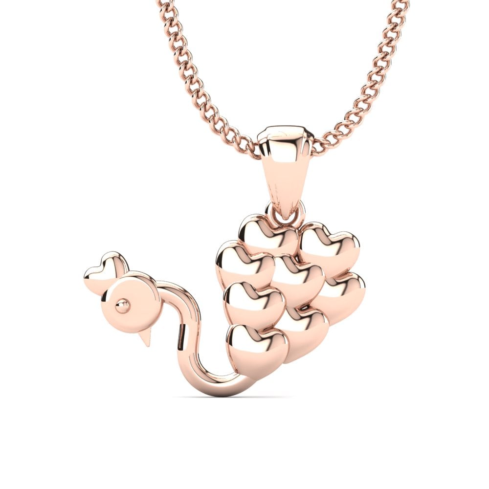 14k Oro Rosa Colgante para Niño Fannie