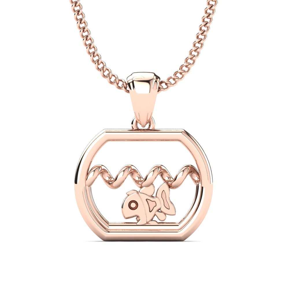 14k Oro Rosa Colgante para Niño Jog