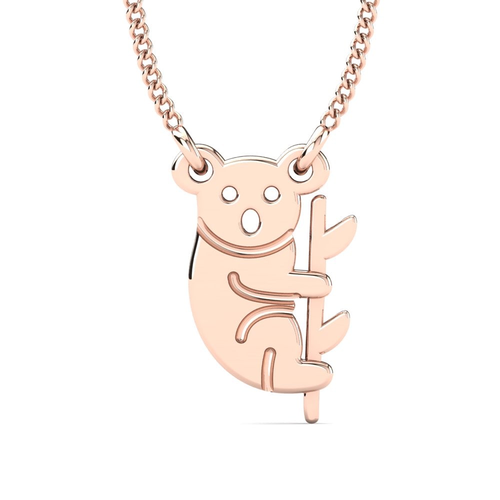14k Oro Rosa Collar para Niño Kahiwa