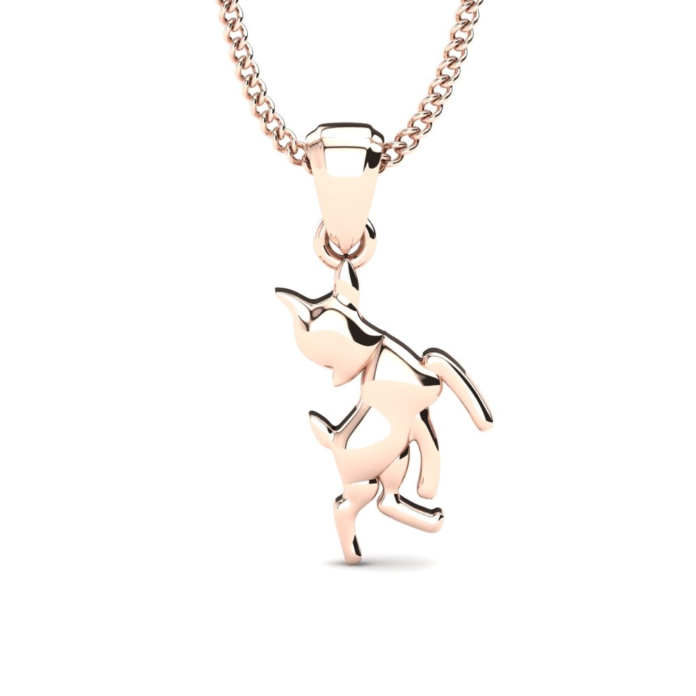 14k Oro Rosa Colgante para Niño Kintampo