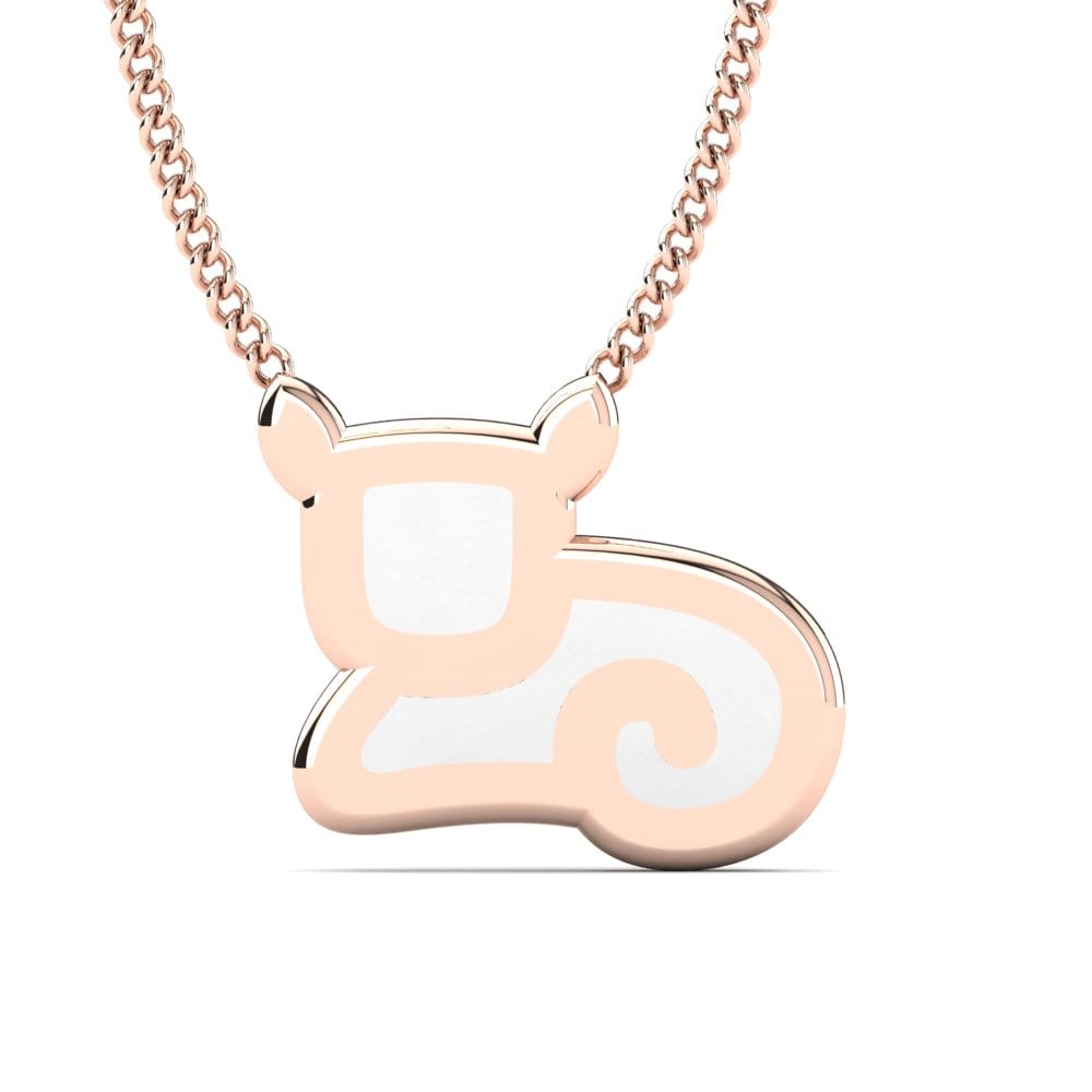 14k Oro Rosa Collar para Niño Crescent