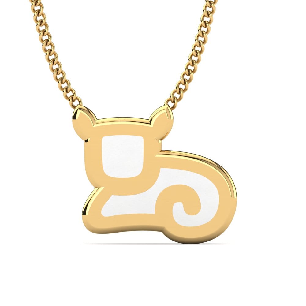 9k Oro amarillo Collar para Niño Crescent