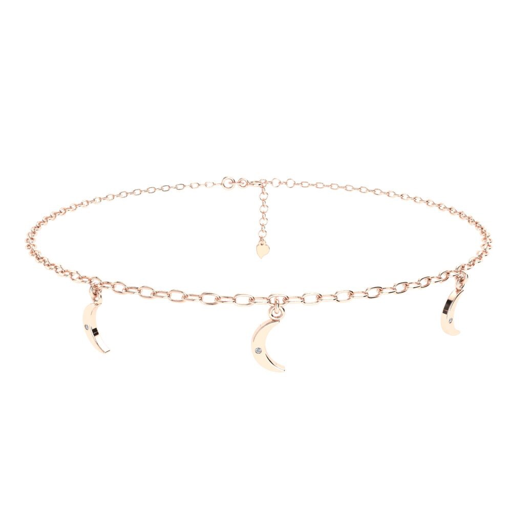 Diamant-saffier Dames Enkelbandje Kailan