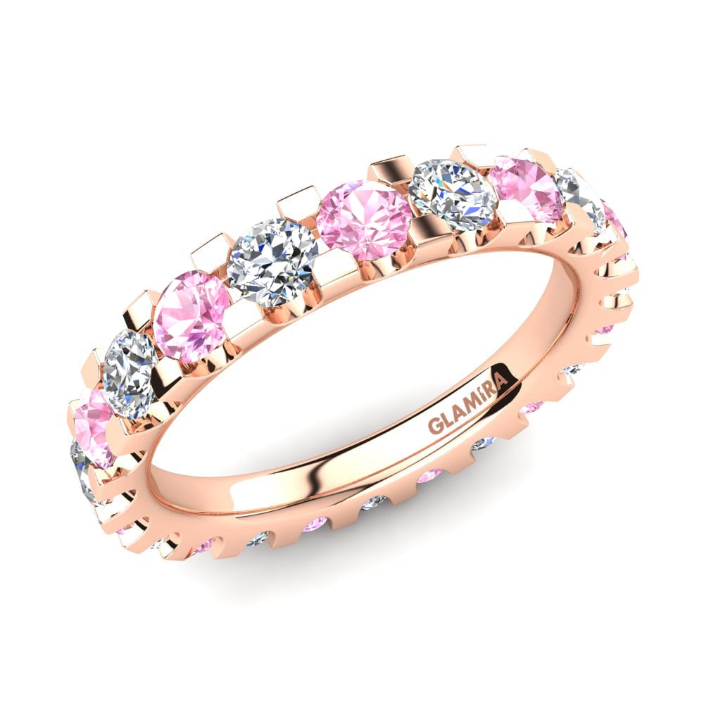 Or rose 14k Saphir Rose Bague Kalianna