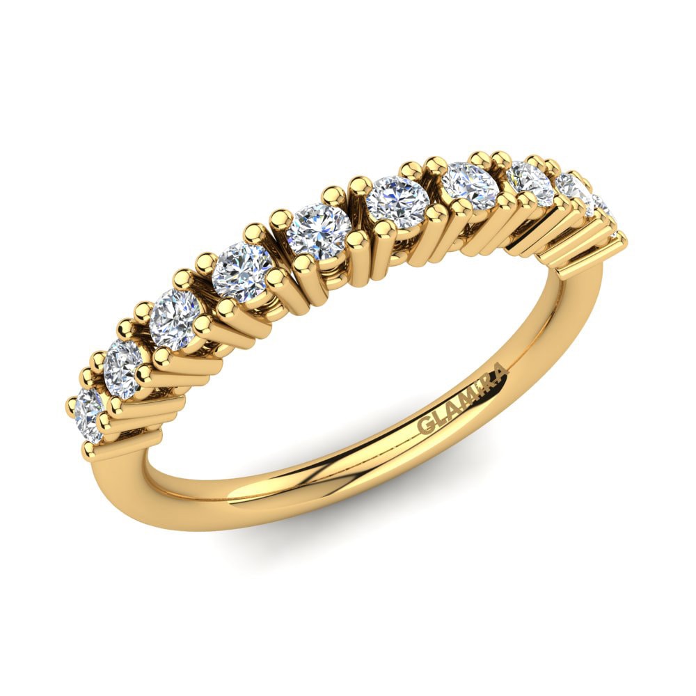 Or Jaune 14k Zircone Bague Kalonnie