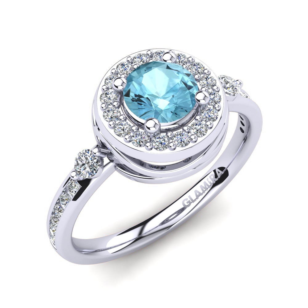 Aquamarine Engagement Ring Karpathos