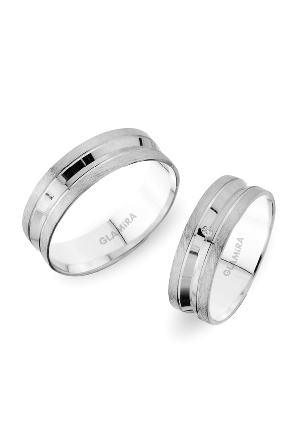 Bague de Mariage Pure Dandy Argent Blanc