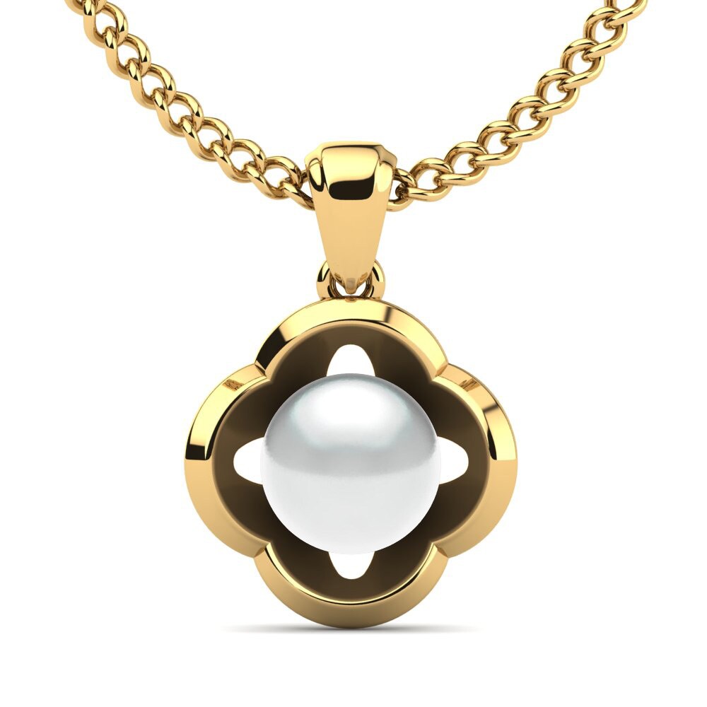 9k Yellow Gold Women's Pendant Ladrina Ø6 mm