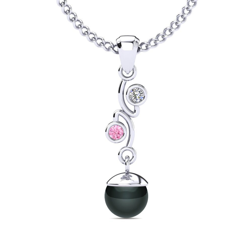 Pembe Safir Kadın Kolye Lecorria Ø6 mm