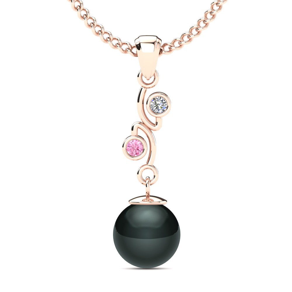 Pembe Safir Kadın Kolye Lecorria Ø8 mm