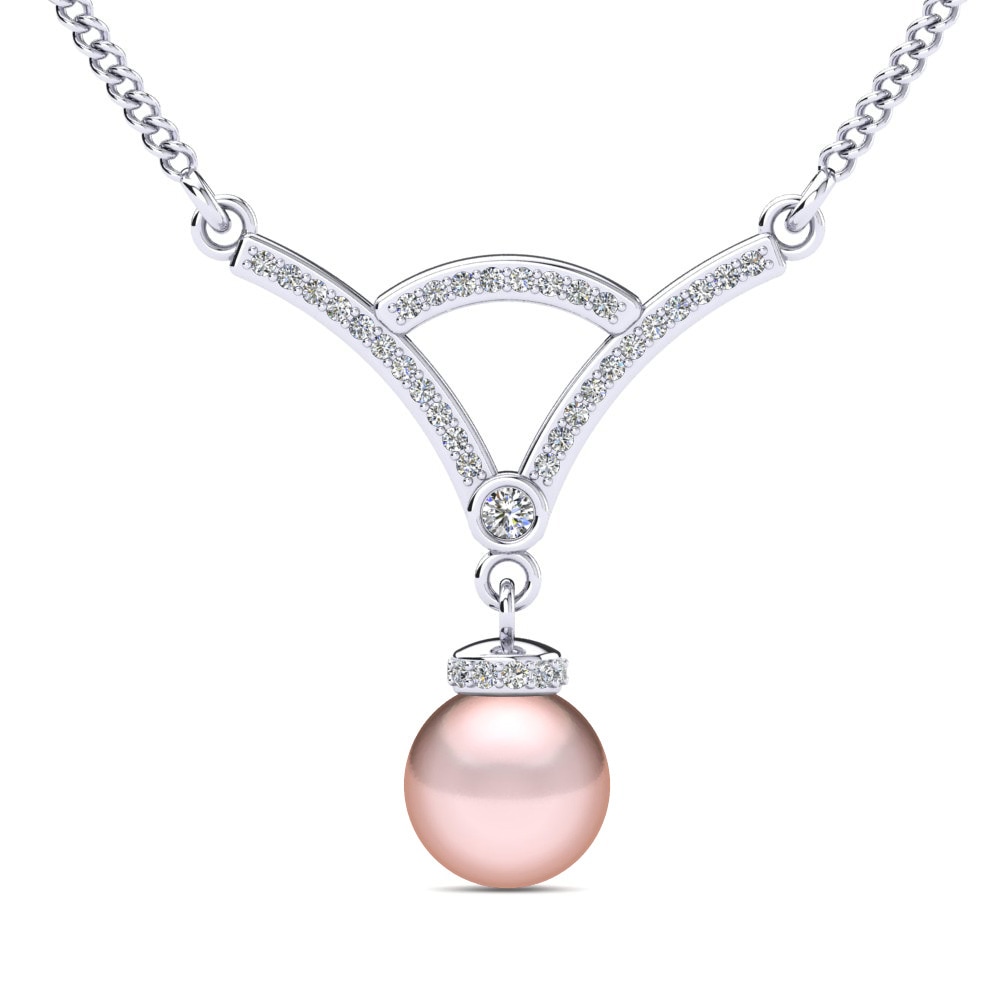 Zirconia Women's Necklace Letavia Ø8 mm
