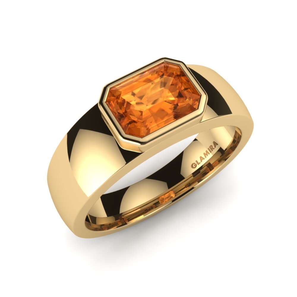 Citrine Men's Ring Sporty