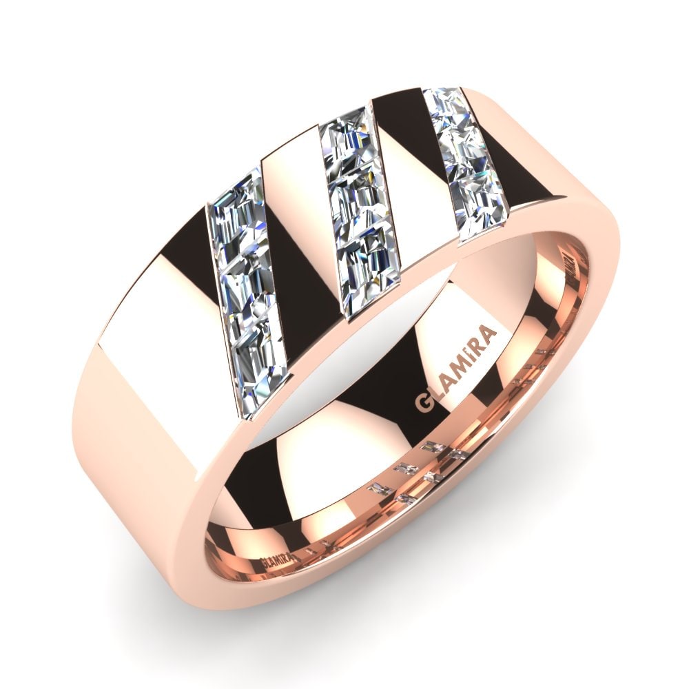 Rotgold 375 Diamant Herrenring Giant Step
