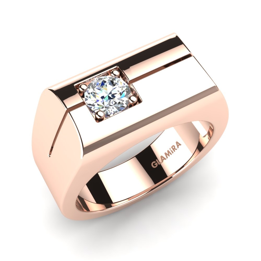 18ct Rose Gold Diamond Men's Ring Guilt Free