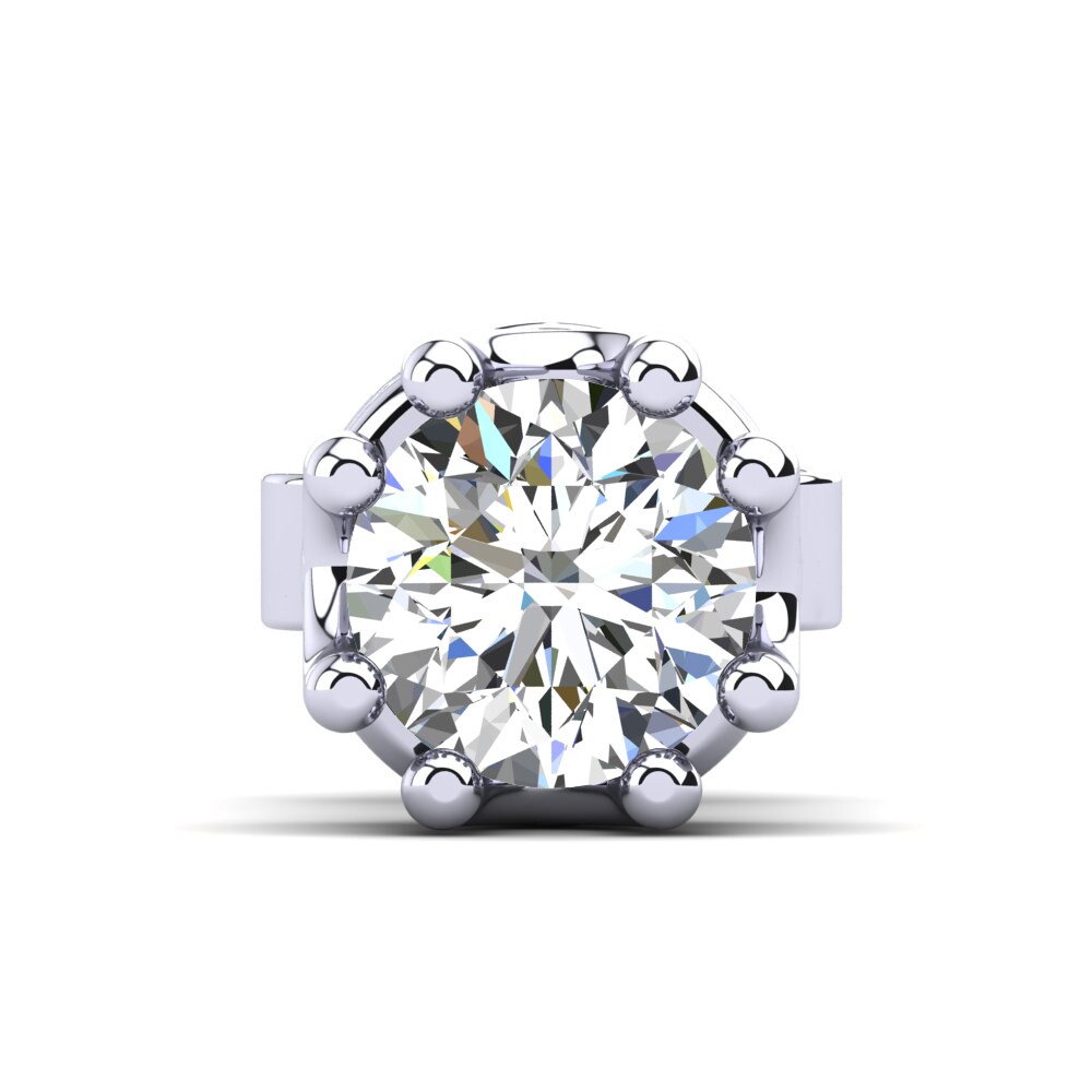 K b Herre reringe Kmetov I 0 25 Karat Rund Snit 585 Hvidguld Diamant 