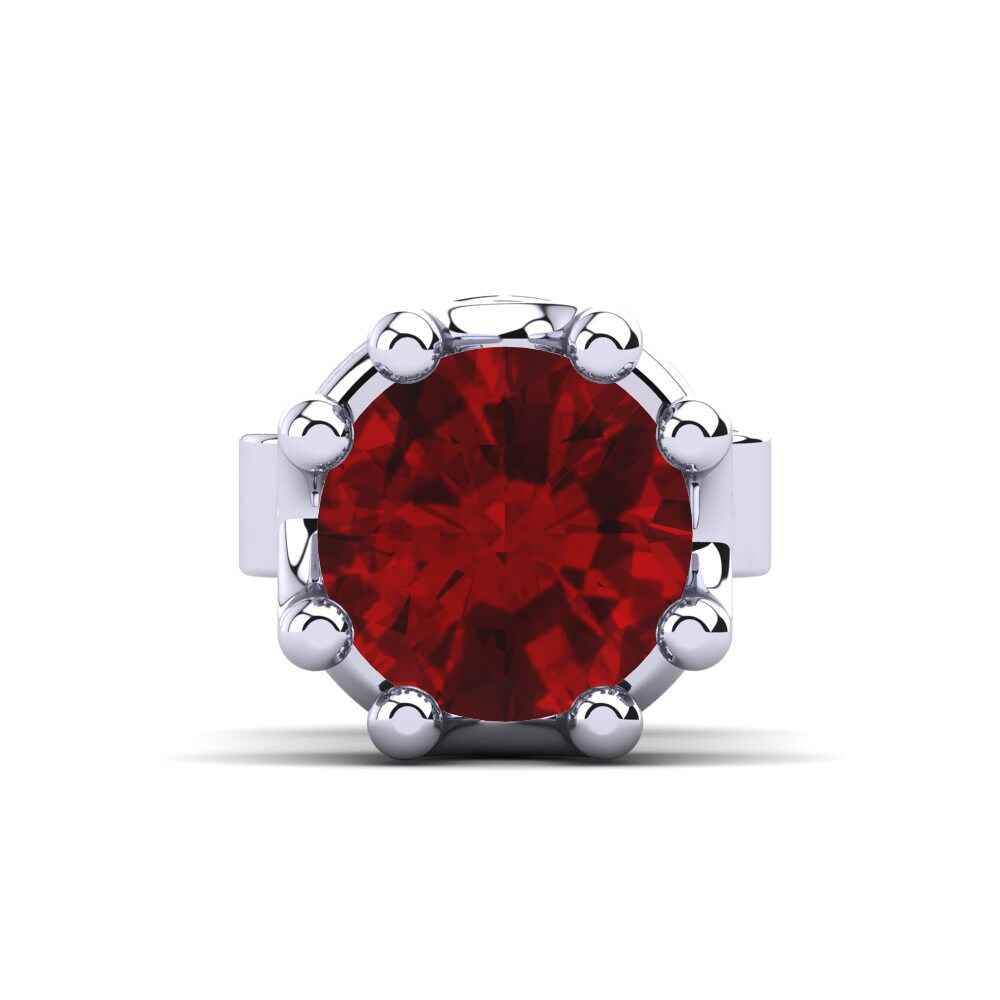 Pendiente para hombre Kmetov Swarovski Rojo