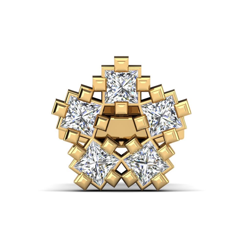 Yellow Gold Men's Earring Wulfric